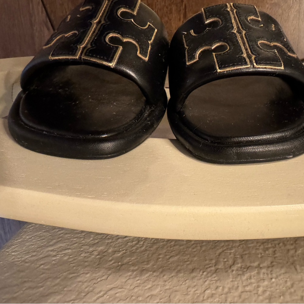 Tory Burch Double T slide sandals size 9 - Picture 2 of 7